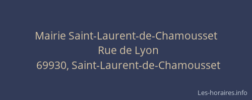 Mairie Saint-Laurent-de-Chamousset