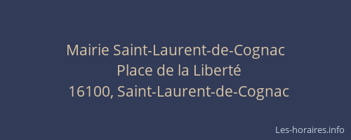 Mairie Saint-Laurent-de-Cognac
