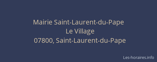 Mairie Saint-Laurent-du-Pape