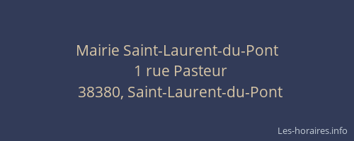 Mairie Saint-Laurent-du-Pont