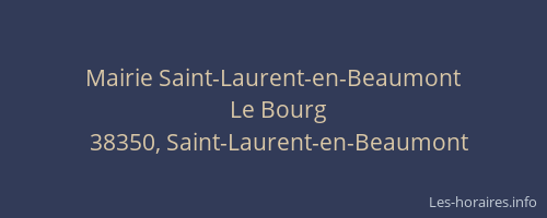 Mairie Saint-Laurent-en-Beaumont