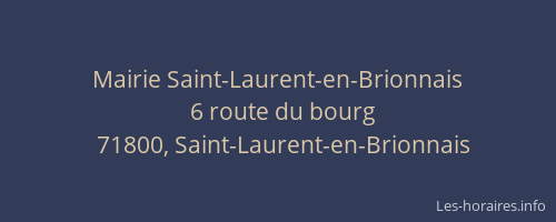 Mairie Saint-Laurent-en-Brionnais