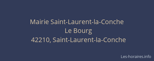 Mairie Saint-Laurent-la-Conche