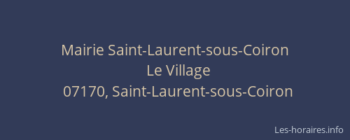 Mairie Saint-Laurent-sous-Coiron
