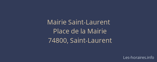 Mairie Saint-Laurent