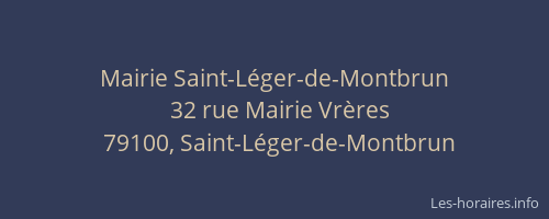 Mairie Saint-L&eacute;ger-de-Montbrun