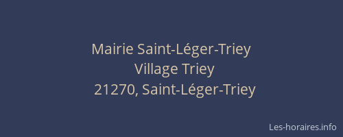 Mairie Saint-Léger-Triey