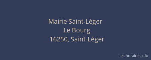 Mairie Saint-L&eacute;ger