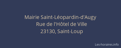 Mairie Saint-L&eacute;opardin-d'Augy