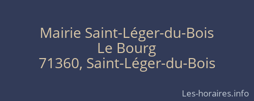 Mairie Saint-Léger-du-Bois