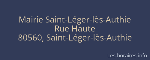 Mairie Saint-Léger-lès-Authie