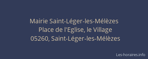 Mairie Saint-Léger-les-Mélèzes