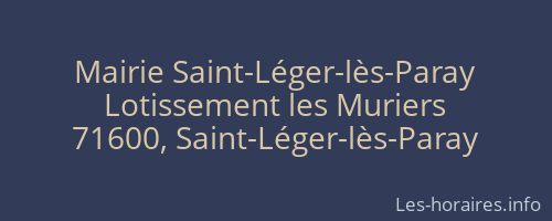 Mairie Saint-Léger-lès-Paray