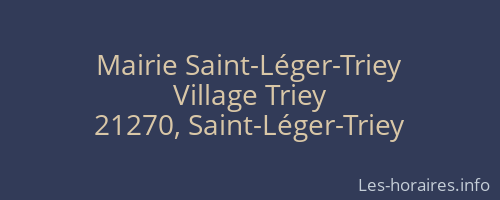 Mairie Saint-Léger-Triey