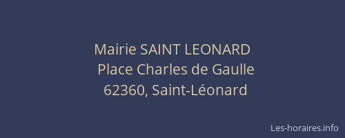 Mairie SAINT LEONARD