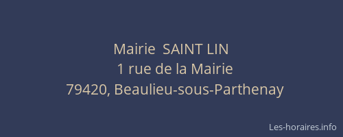 Mairie  SAINT LIN