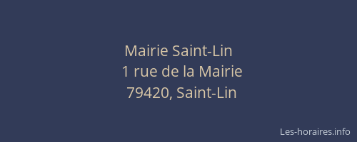 Mairie Saint-Lin