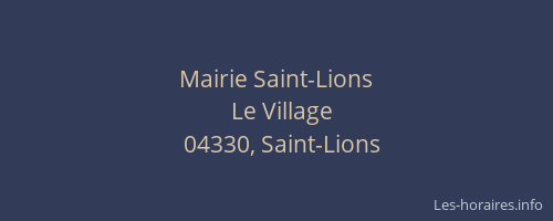 Mairie Saint-Lions