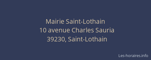 Mairie Saint-Lothain