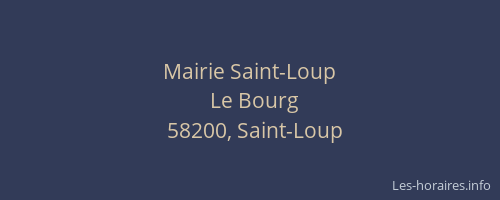 Mairie Saint-Loup