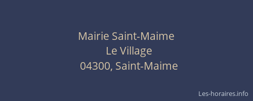 Mairie Saint-Maime