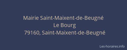 Mairie Saint-Maixent-de-Beugn&eacute;