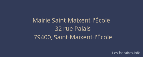 Mairie Saint-Maixent-l'&Eacute;cole