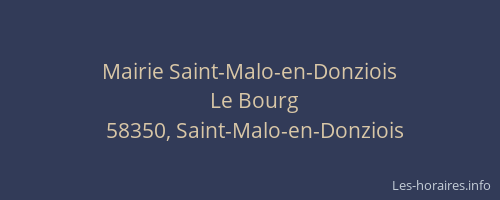 Mairie Saint-Malo-en-Donziois