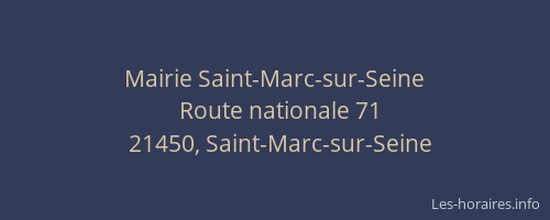 Mairie Saint-Marc-sur-Seine