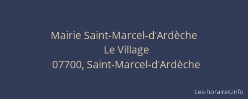 Mairie Saint-Marcel-d'Ardèche