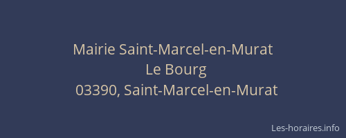 Mairie Saint-Marcel-en-Murat
