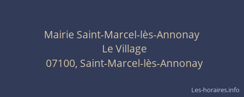 Mairie Saint-Marcel-lès-Annonay