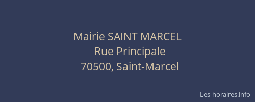 Mairie SAINT MARCEL