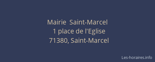 Mairie  Saint-Marcel