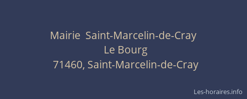 Mairie  Saint-Marcelin-de-Cray