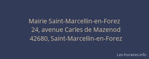 Mairie Saint-Marcellin-en-Forez