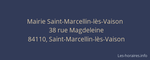 Mairie Saint-Marcellin-l&egrave;s-Vaison