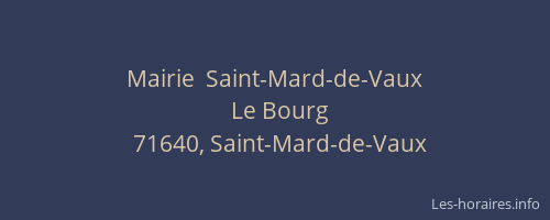 Mairie  Saint-Mard-de-Vaux