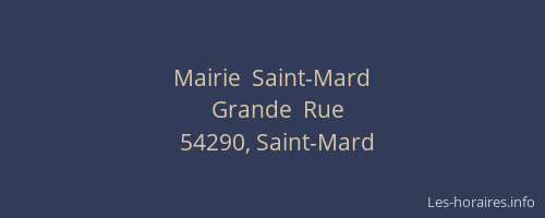 Mairie  Saint-Mard