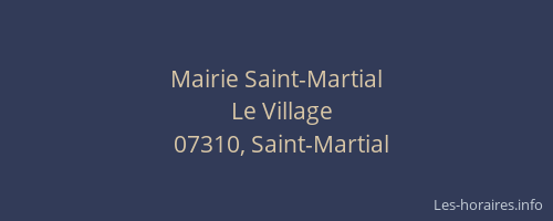 Mairie Saint-Martial