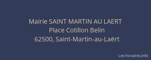 Mairie SAINT MARTIN AU LAERT