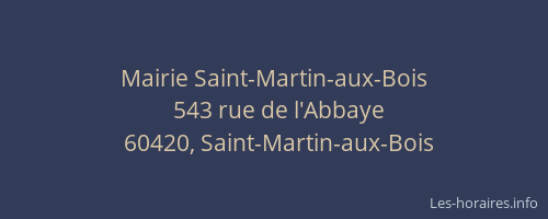 Mairie Saint-Martin-aux-Bois