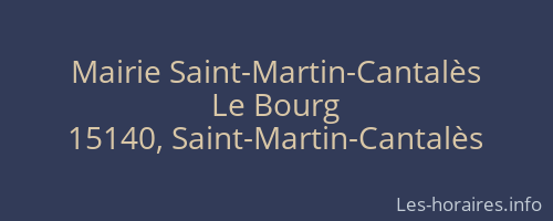 Mairie Saint-Martin-Cantalès