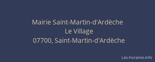 Mairie Saint-Martin-d'Ardèche