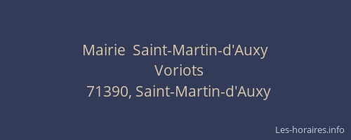 Mairie  Saint-Martin-d'Auxy