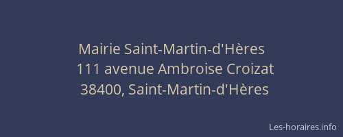 Mairie Saint-Martin-d'Hères