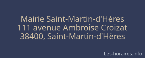 Mairie Saint-Martin-d'Hères