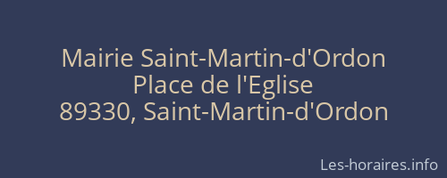 Mairie Saint-Martin-d'Ordon