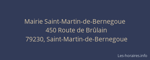 Mairie Saint-Martin-de-Bernegoue