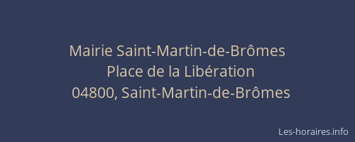 Mairie Saint-Martin-de-Brômes